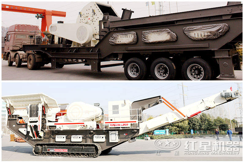 紅星車載一體粉碎機(jī)有輪胎式、履帶式兩種規(guī)格