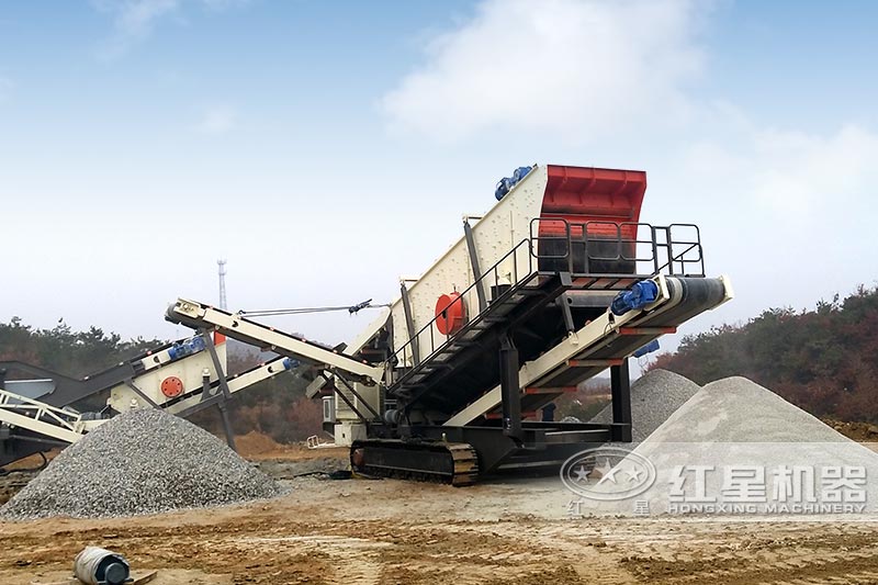 移動式制砂機現(xiàn)場